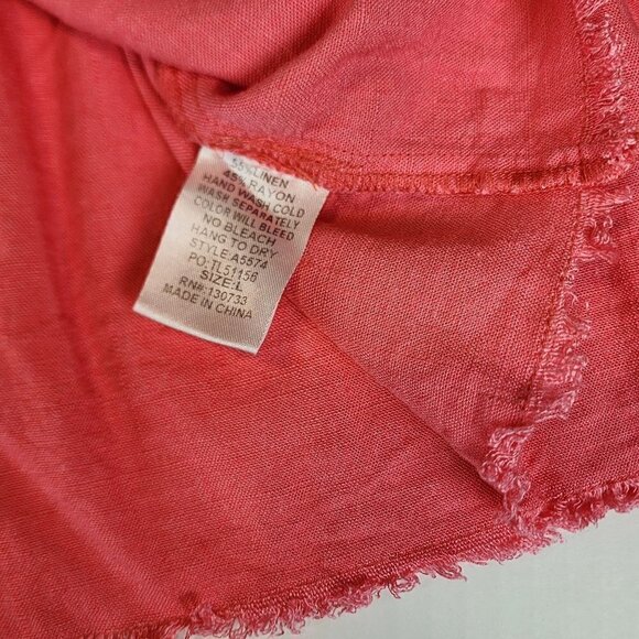 Umgee mini dress size L linen blend sleeveless collared - Picture 7 of 10